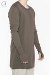 BORIS BIDJAN SABERI Long Sleeve T-Shirt AW22 LS1.2 RF FTN00001+FTJ00001 Gray PBBS23 5
